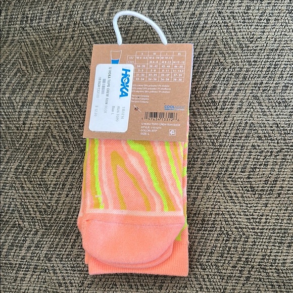 Hoka Orange and Green Patterned Socks - Picture 4 of 4